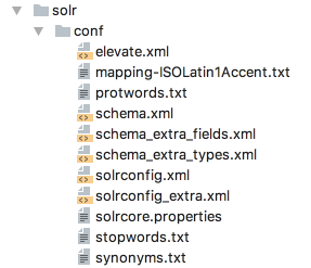 Solr config folder structure