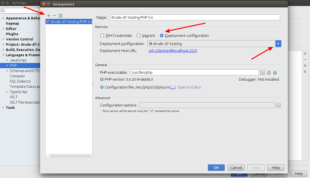 PHPStorm add PHP interpreter 2